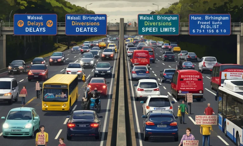 M6 Walsall Birmingham Lanes